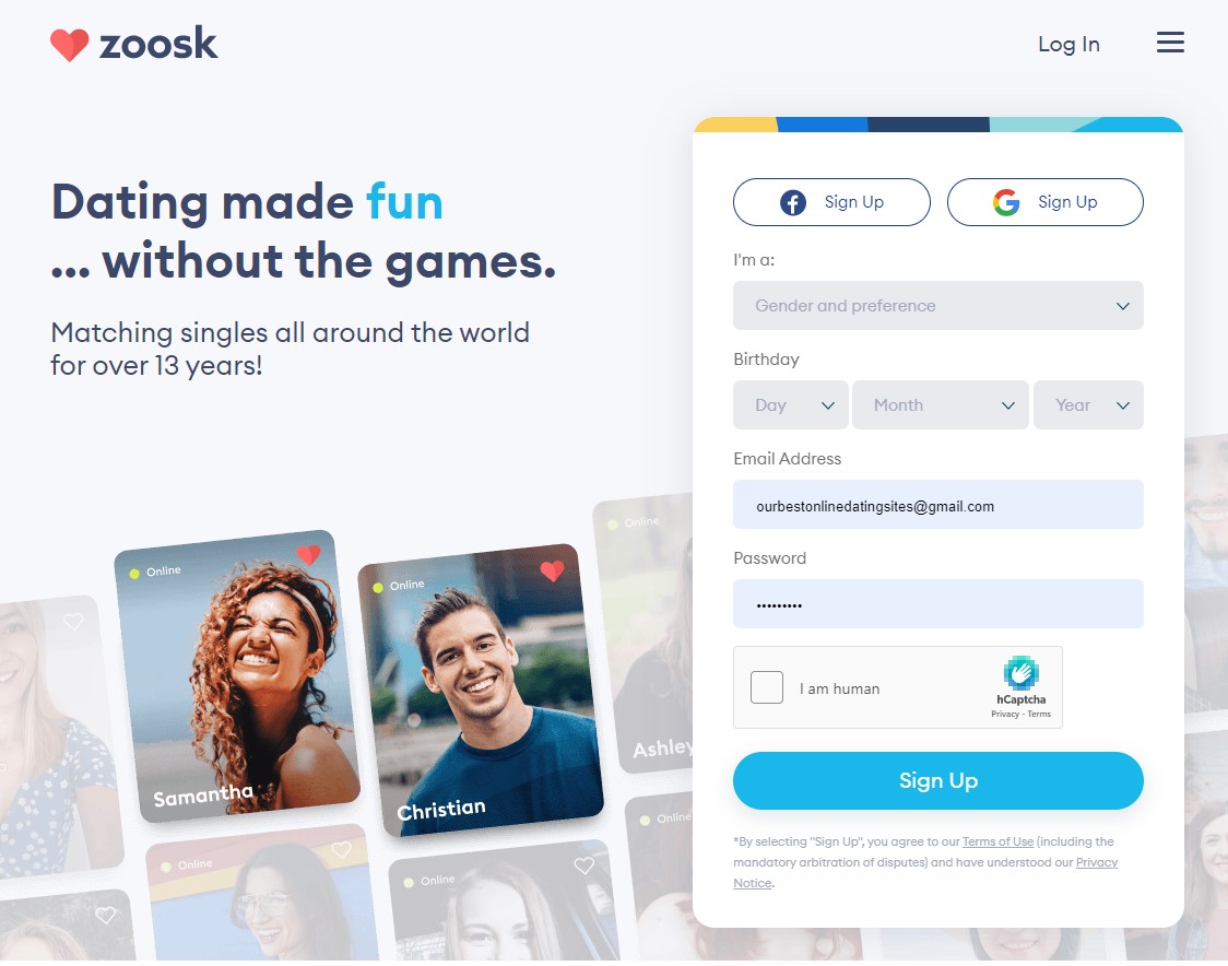 zoosk dating site app