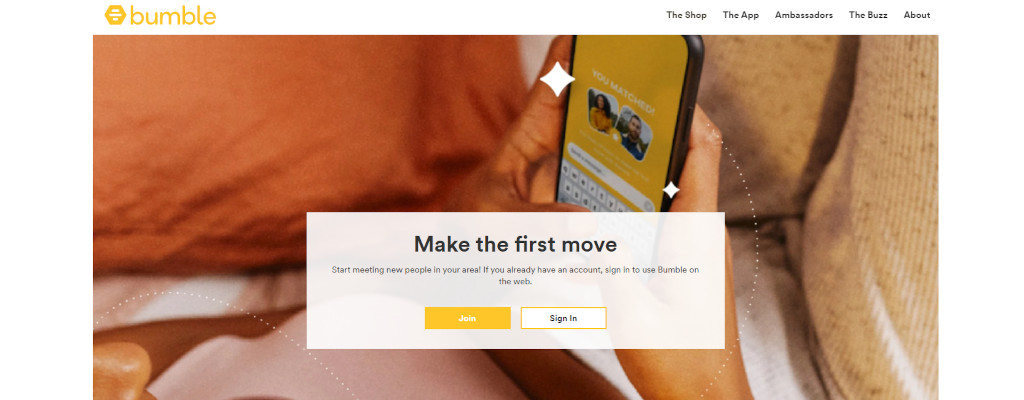 Bumble Homepage Banner