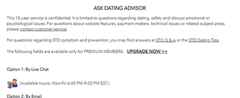 Positive Singles Dating Advisor Screenshot