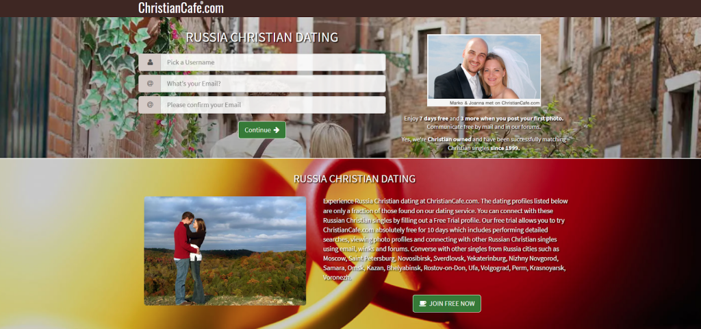 Christian Cafe-homepage-dating-site