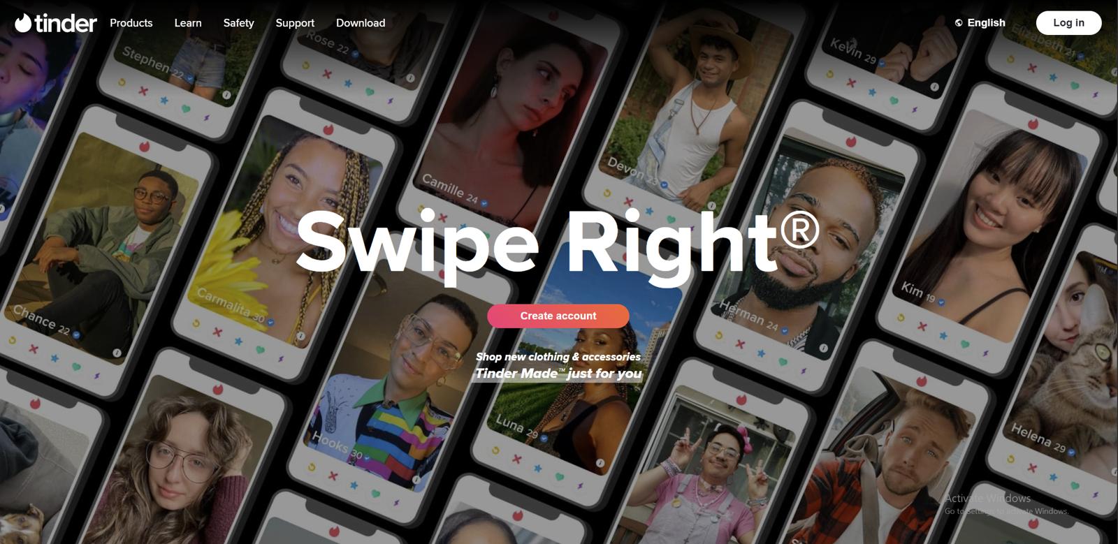 Tinder Homepage Wide 